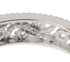 Diamonique Sterling Floral Design Eternity Band Size 7