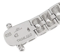 Epiphany Platinum Clad Diamonique 8" Bracelet