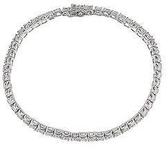 Epiphany Platinum Clad Diamonique 8" Bracelet