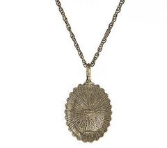 Wildlife by Heidi Klum Oval Faceted Rose Tone Pendant_w/Chain