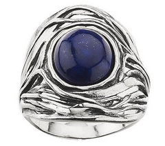 Or Paz Sculpted Sterling Oval Gemstone Ring Size 5