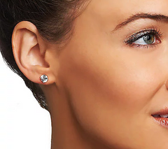 Diamonique 100- Facet 2.00cttw Stud Earrings Platinum Clad