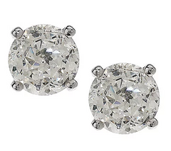 Diamonique 100- Facet 2.00cttw Stud Earrings Platinum Clad