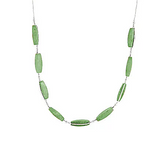 Turquoise and Liquid Silver 20" Station Sterling Necklace