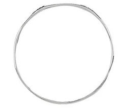 UltraFine Silver Large Set of 3 Black Spinel Bangles