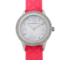 Isaac Mizrahi Live! Interchangeable Silicone Silver Tone Watch Set