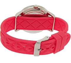 Isaac Mizrahi Live! Interchangeable Silicone Silver Tone Watch Set