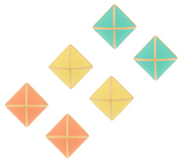 Joan Rivers Set of 3 Enamel Pyramid Button Earrings