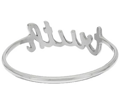 Stainless Steel Truth Script Bangle Size 8-1/4"