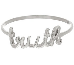 Stainless Steel Truth Script Bangle Size 8-1/4"