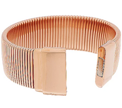 Bronze Average Polished Tubogas Bracelet by Bronzo Italia