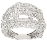 Silver Style Sterling Silver Tone Basket Weave Diamond Cut Domed Ring, Size 5