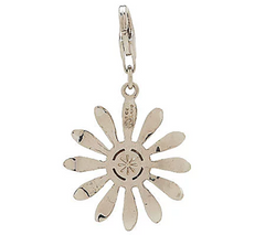 Isaac Mizrahi Live Diamonique 18kclad Sterling Silver Daisy Charm