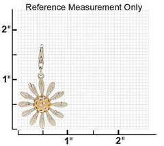 Isaac Mizrahi Live Diamonique 18kclad Sterling Silver Daisy Charm