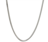 UltraFine Silver Polished Snake 24" Chain Necklace