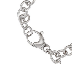 Bronze 500 Lire Coin Oval Rolo Link Bracelet by Bronzo Italia