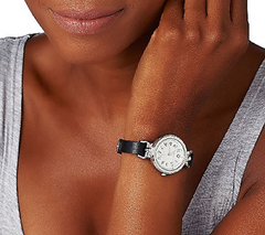 Isaac Mizrahi Live! Interchangeable Strap Silver Tone Watch