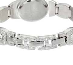 Isaac Mizrahi Live! Covered Case Metal Silver Tone Bracelet Watch