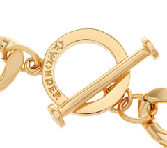 C. Wonder Interlocking Status "C" Station Curb Link Bracelet Large