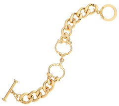 C. Wonder Interlocking Status "C" Station Curb Link Bracelet Large