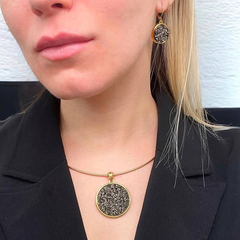 Joan Rivers Simulated Drusy Pendant on 18" Omega Necklace