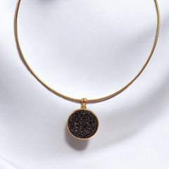 Joan Rivers Simulated Drusy Pendant on 18" Omega Necklace