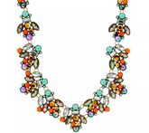 LOGO Links by Lori Goldstein Mixed Stone Statement Antiqued Goldtone Necklace
