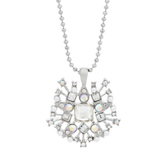 C. Wonder Crystal Starburst Blue/Plum Gold Tone Pendant with Chain