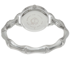 C. Wonder Bamboo Hinged Silver Tone Watch & Round Bangle Set Avg