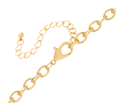 Crystal and Simulated Pearl Goldtone Bib Necklace