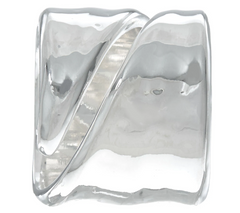 RLM White Bronze Coil Ring, Silver Tone, Size 7