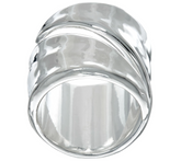 RLM White Bronze Coil Ring, Silver Tone, Size 7