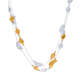 RLM Bronze Two Tone Pebble Station Necklace