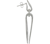 RLM White Bronze Linear Earrings