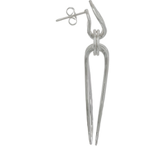 RLM White Bronze Linear Earrings