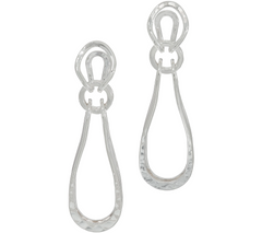 RLM White Bronze Linear Earrings