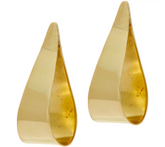 Soko Graduated Folded Teardrop Goldtone Earrings