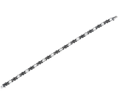 Or Paz Sterling Silver Gemstone & Rose Tennis Bracelet, Size 6-3/4"