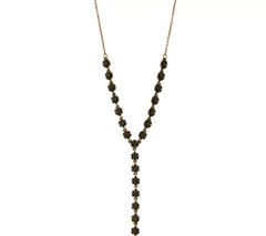 LOGO Links by Lori Goldstein Mini Flowers Silver-Black Necklace