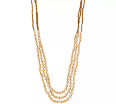 31 Bits Triple Strand Beaded Dreamer Necklace