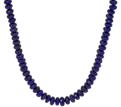 Sterling silver Faceted Lapis Bead 18" Necklace