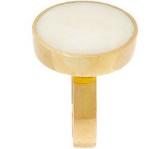 Soko Disc Gold tone Ring, Size 5