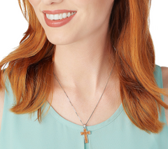 "The Story Within" Sterling Silver Cross Pendant w/ 18" Chain