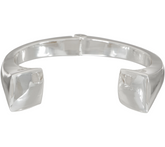 RLM White Bronze Trumpet Hinged Cuff, Small: 6-3/4"