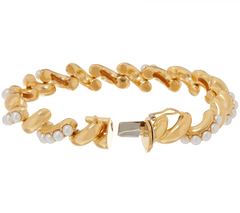 Honora Cultured Pearl 14K Plated San Marco Bracelet, Small 6-3/4