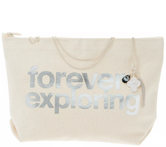 Dogeared Protection Cluster Silver Tone Necklace and Pouch