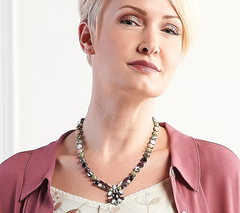 LOGO Links by Lori Goldstein Camouflage Goldtone Necklace