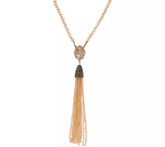 Joan Rivers Private Collection Ltd. Ed. Crystal 29" Gold Tone Tassel Necklace