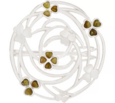 Connemara Marble Sterling Silver Shamrock Sweater Pin
