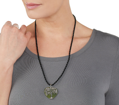 Connemara Marble Sterling Silver Tree of Life Heart Pendant